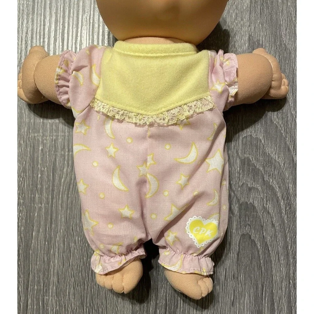 Cabbage Patch Kid Doll 11” Play Along Blonde Hair Diaper & Moon & Star Outfit